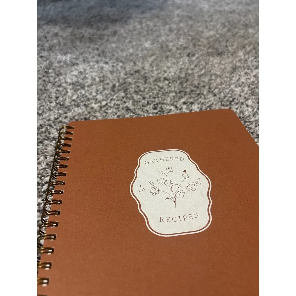 Ruff House Print Shop Gathered Recipes Journal Terracotta Spiral Bound Notebook